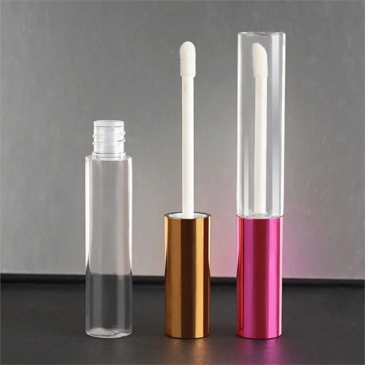 Custom Private Logo Lip Gloss Tubes Foot Lip Gloss Tube Big Brush Lip Gloss Container Tube